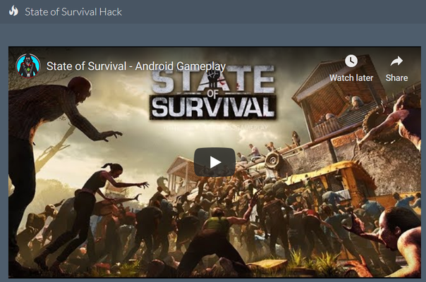 State of survival Cheats gift redemption code for biocaps